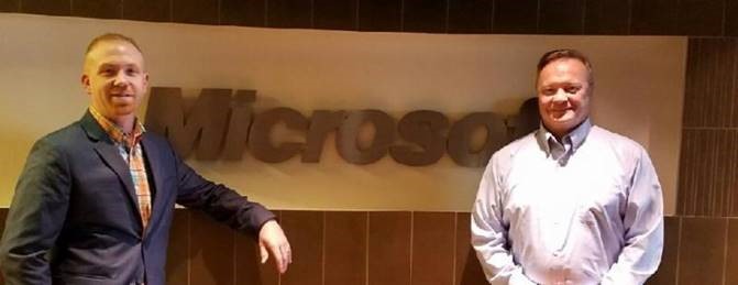 Micah and Eddy at Microsoft Training in Chicago