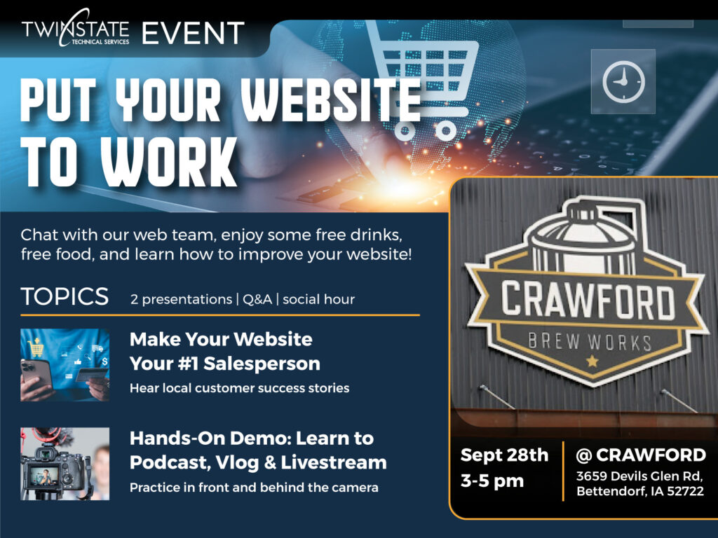 Put your website to work web event.