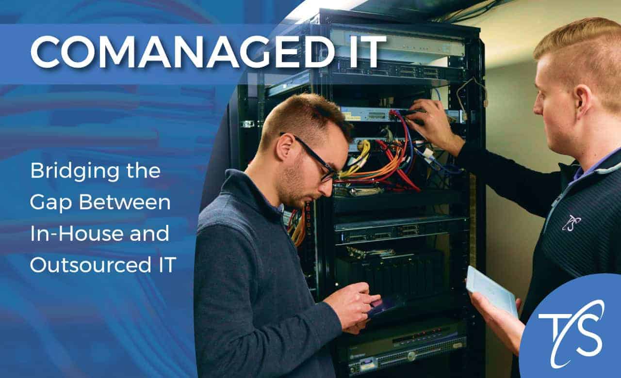 two male engineers working on network infrastructure