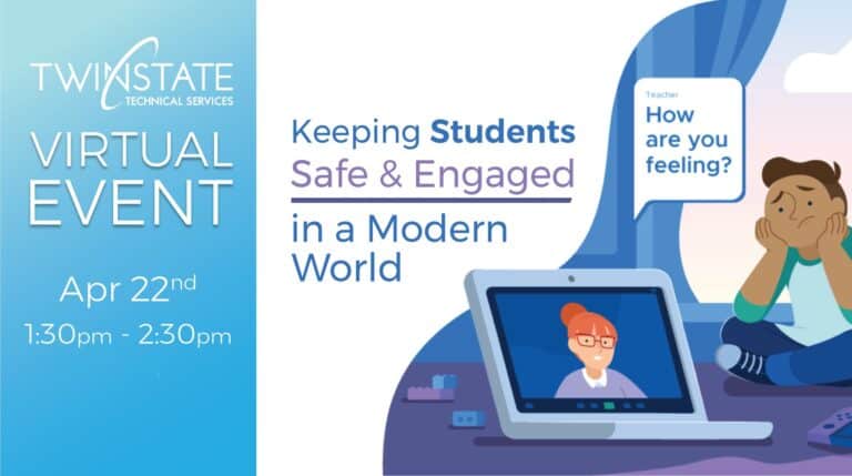 Modern online learning event focused on keeping students safe and engaged in a virtual classroom environment.