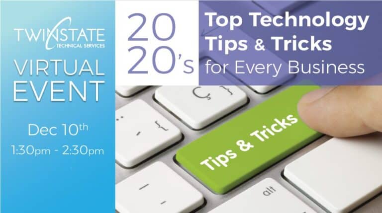 Effective IT solutions for businesses, virtual events, tech tips, and cybersecurity services by Twin State Technical Services.