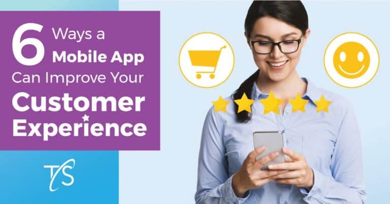 Mobile app customer experience enhancement illustration.