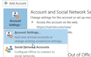 Outlook Account Settings