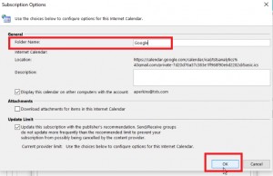 Outlook Subscription Options