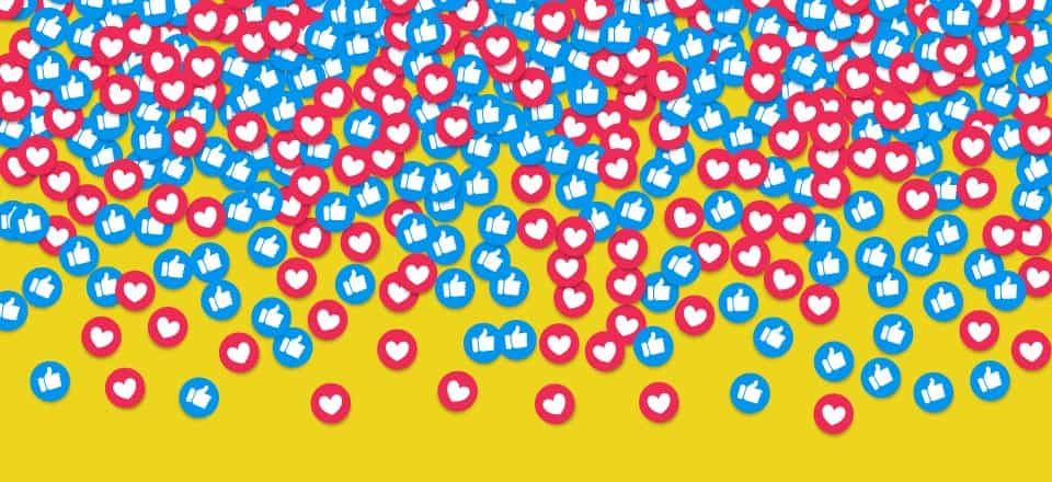 heart and like icon pattern