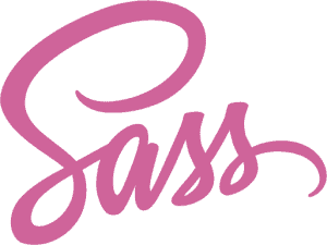 Sass swoopy text logo