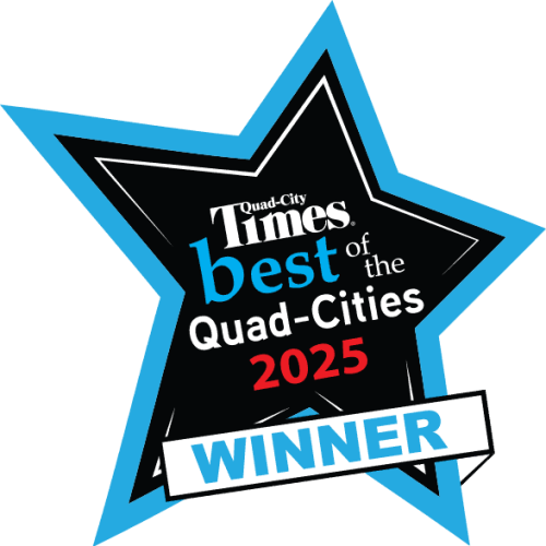 Quad Cities Best of 2025 winner badge for Twin State Technical Services, highlighting local excellence in technology services.